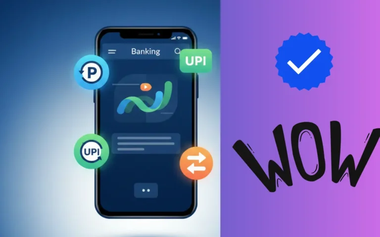 Mobile banking enabled savings account with smartphone banking app and digital payment features